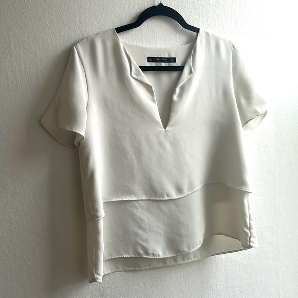 Zara Basics White short sleeve size small - Picture 2 of 7